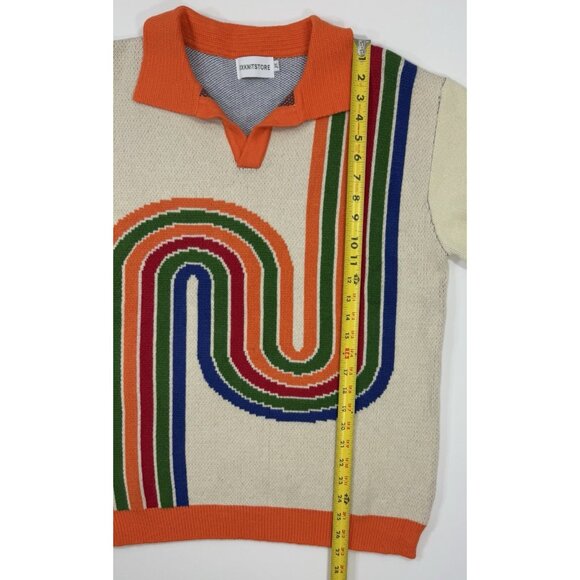 OXKNIT Store Mens Knit Polo Sweater Shirt Sz XL Retro Vintage 60s 70s Mod Style - Picture 6 of 8